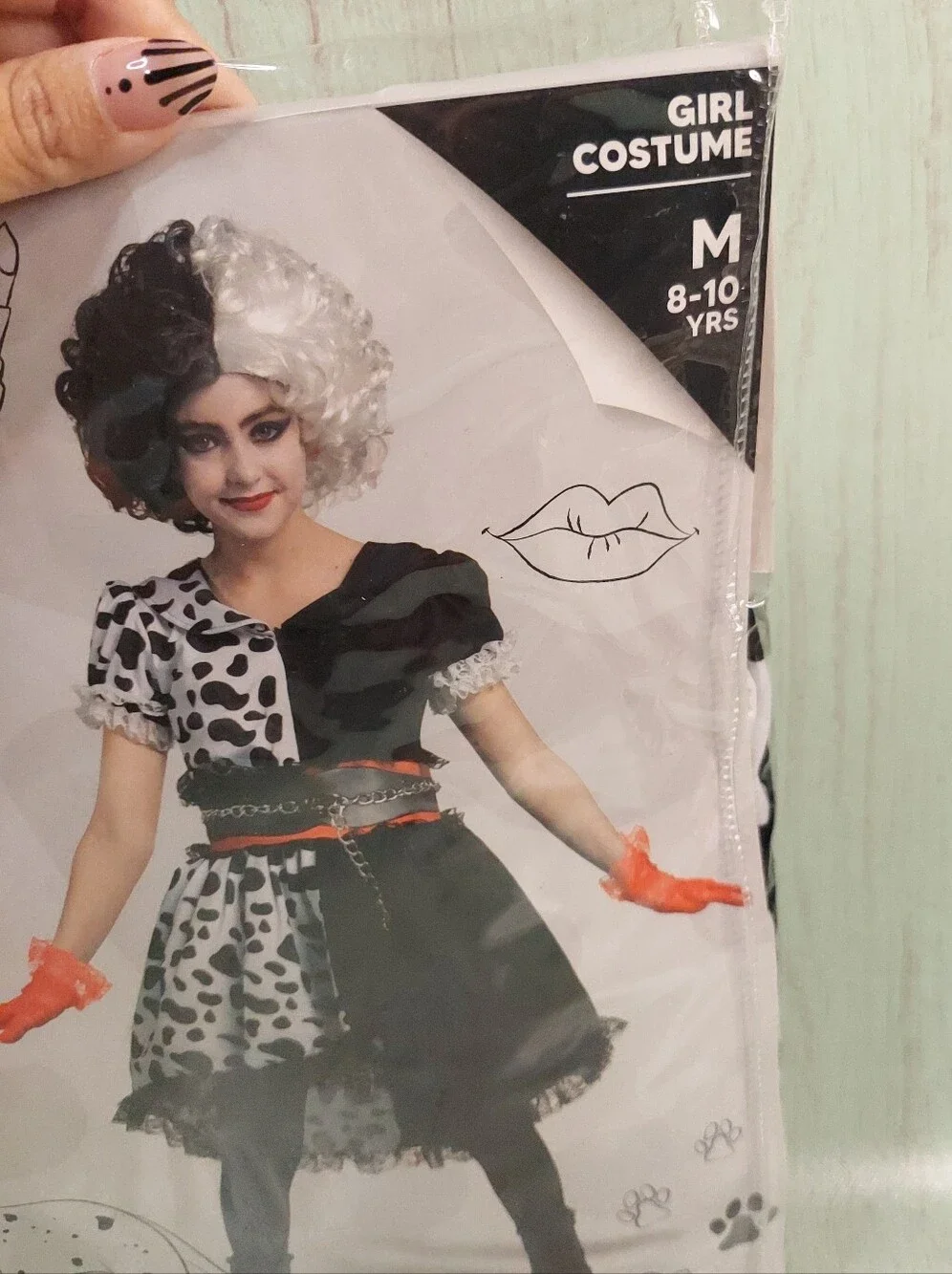 Dalmatian Queen Girls Costume Sz M 8-10yrs